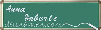 Anna Haberle Visitenkarte